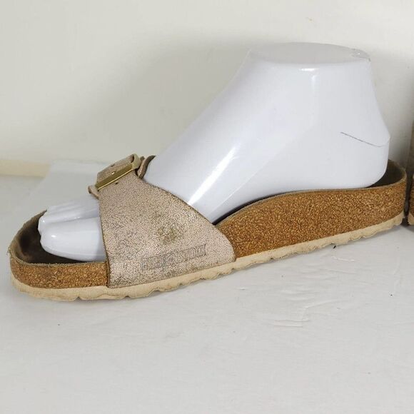 Birkenstock Women's Madrid EU 38 US 7 Light Pink Birko-Flor Slide Sandals Shoes - Picture 7 of 14